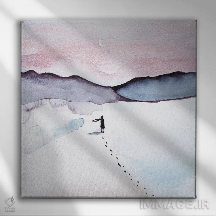 تابلو دکوراتیو تنهایی اثر کارلی پرولد - نمای روبهرو روی دیوار