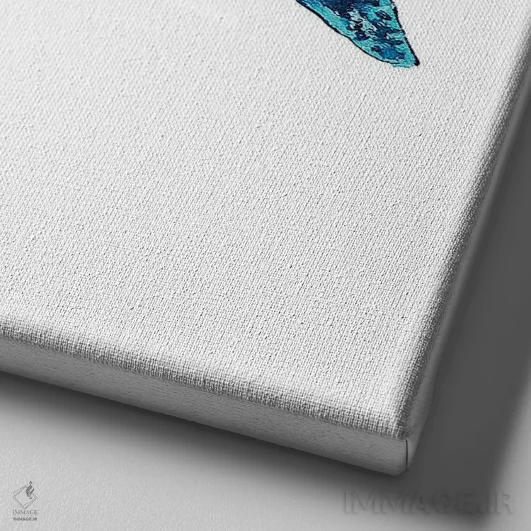 تابلو دکوراتیو لاک پشت دریایی II اثر کارلی پرولد - نمای نزدیک بافت بوم