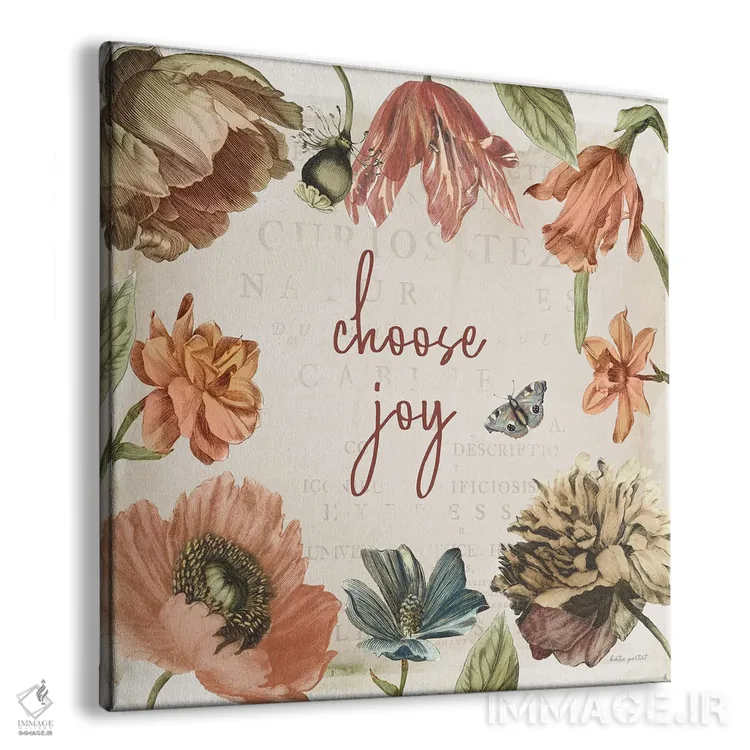 تابلو دکوراتیو شکوفه های عتیقه VIII اثر کیتی پرتیه - نمای پرسپکتیو محصول