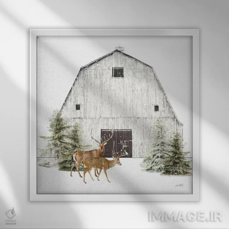 تابلو مدرن تعطیلات جنگلی VI اثر کیتی پرتیه - نمای قابدار سفید