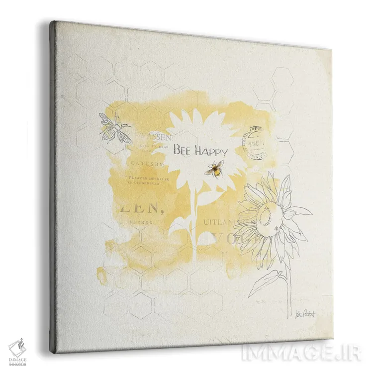 تابلو مینیمال زنبور و زنبور VIII اثر کیتی پرتیه - نمای پرسپکتیو محصول