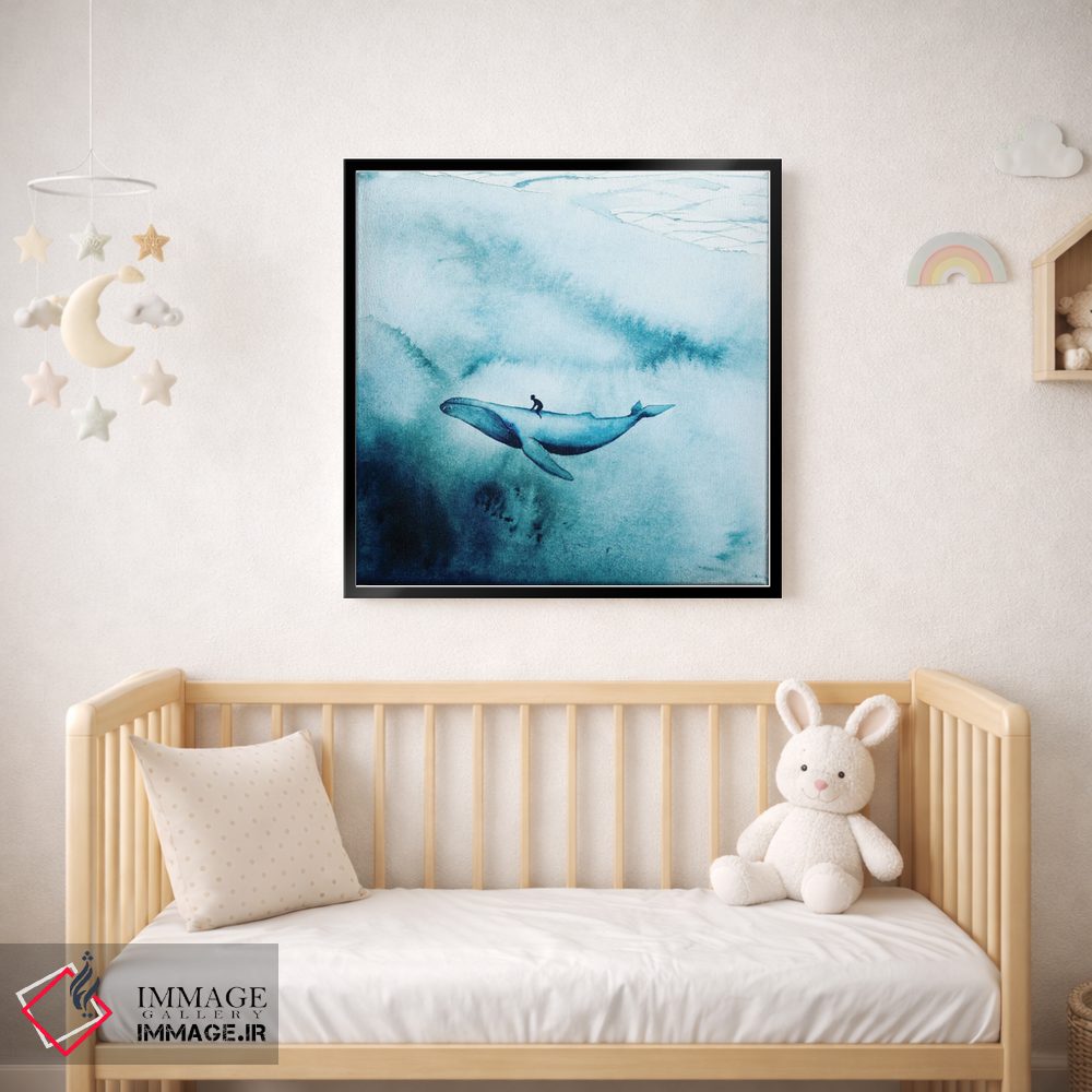 تابلو دکوراتیو سوار بر نهنگ اثر کارلی پرولد - D2B