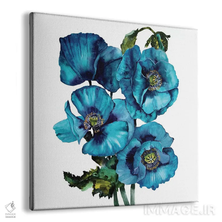 تابلو دکوراتیو شقایق های هیمالیا اثر کارلی پرولد - نمای پرسپکتیو محصول