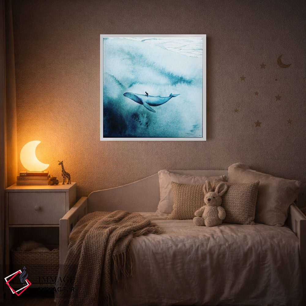 تابلو دکوراتیو سوار بر نهنگ اثر کارلی پرولد - D3W