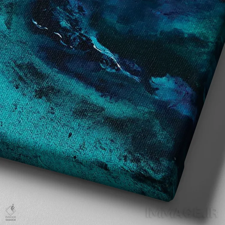 تابلو دکوراتیو مانتارای ها اثر کارلی پرولد - نمای نزدیک بافت بوم