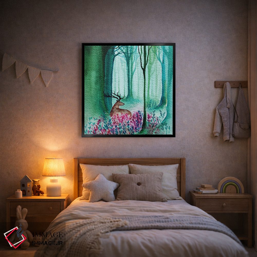 تابلو دکوراتیو گوزن جنگلی اثر کارلی پرولد - D2B