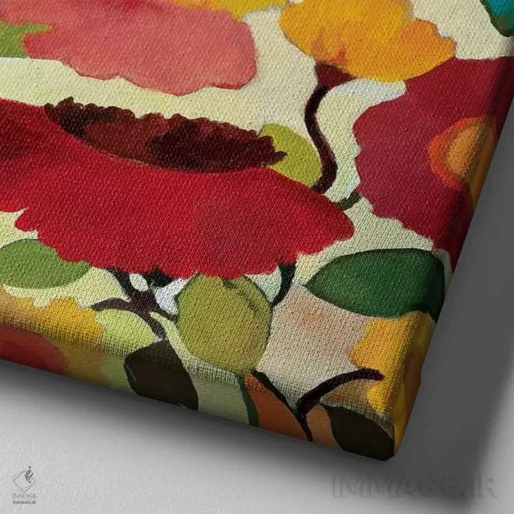 تابلو دکوراتیو باغ عشق اثر کیم پارکر - نمای نزدیک بافت بوم