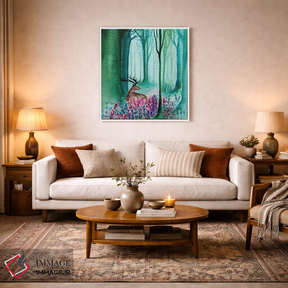 تابلو دکوراتیو گوزن جنگلی اثر کارلی پرولد - D3W