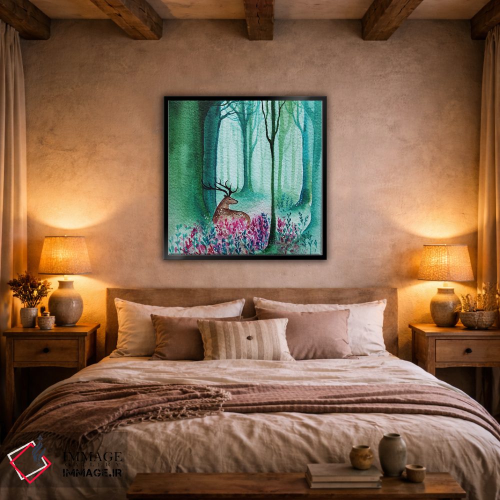 تابلو دکوراتیو گوزن جنگلی اثر کارلی پرولد - D6B