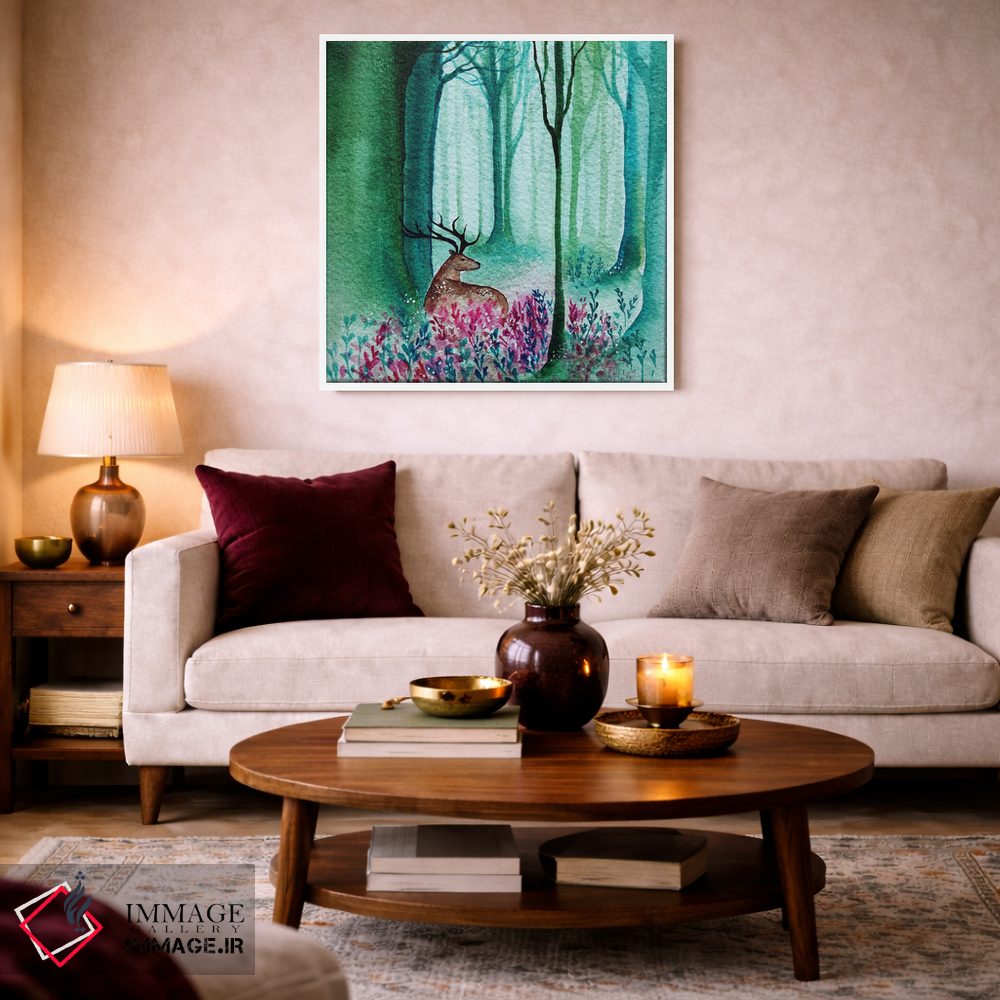 تابلو دکوراتیو گوزن جنگلی اثر کارلی پرولد - D4W
