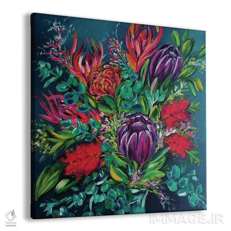 تابلو دکوراتیو دسته گل فاین باس اثر کارلی پرولد - نمای پرسپکتیو محصول