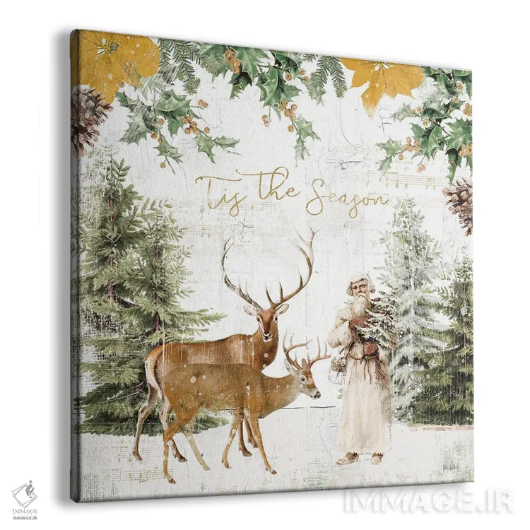 تابلو دکوراتیو تعطیلات جنگلی II طلایی اثر کیتی پرتیه - نمای پرسپکتیو محصول