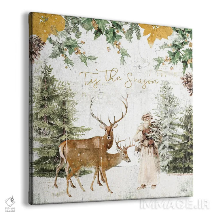 تابلو دکوراتیو تعطیلات جنگلی II طلایی اثر کیتی پرتیه - نمای پرسپکتیو محصول