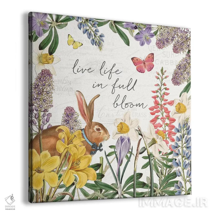 تابلو دکوراتیو باغ عید پاک II با پاپیون اثر کیتی پرتیه - نمای پرسپکتیو محصول