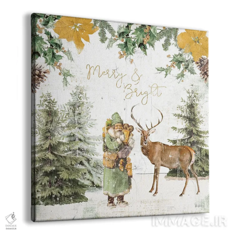 تابلو دکوراتیو تعطیلات جنگلی III طلایی اثر کیتی پرتیه - نمای پرسپکتیو محصول