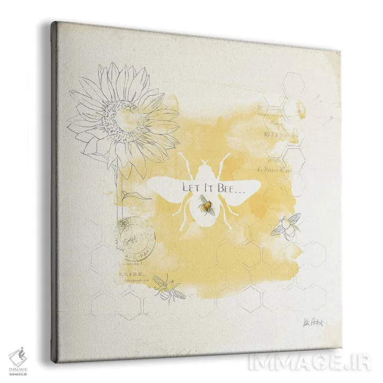 تابلو مینیمال زنبور و زنبور VII اثر کیتی پرتیه - نمای پرسپکتیو محصول