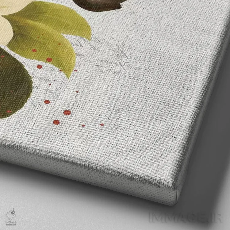 تابلو دکوراتیو گلبرگ های کلاسیک VI اثر کیتی پرتیه - نمای نزدیک بافت بوم