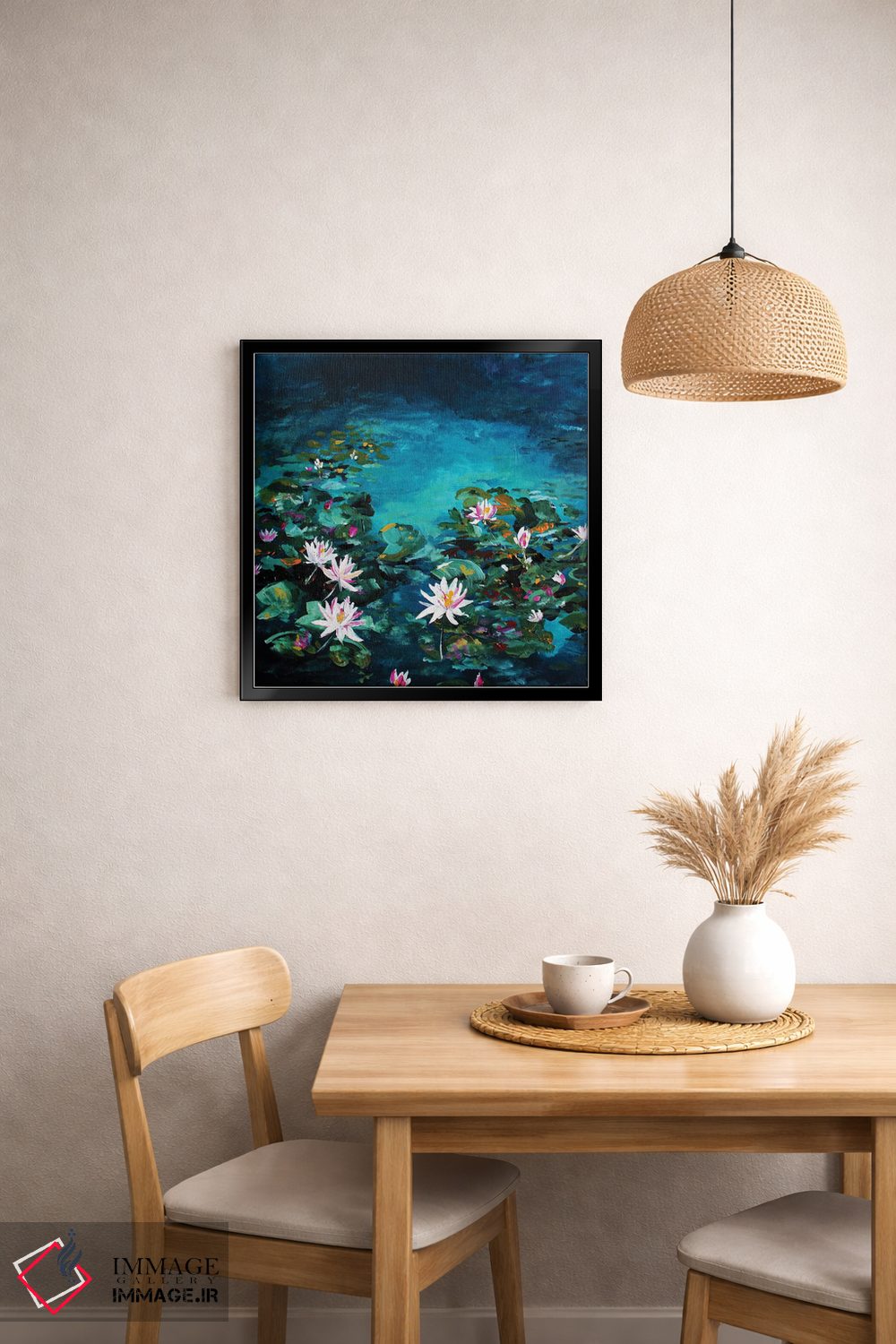 تابلو دکوراتیو برکه نیلوفر اثر کارلی پرولد - D1B