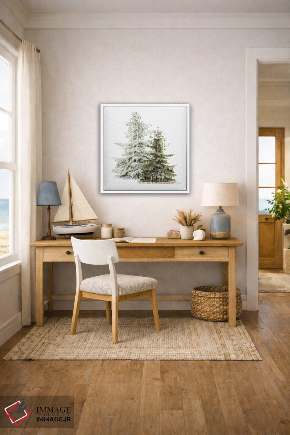 تابلو دکوراتیو درختان تعطیلات جنگلی اثر کیتی پرتیه - D2W