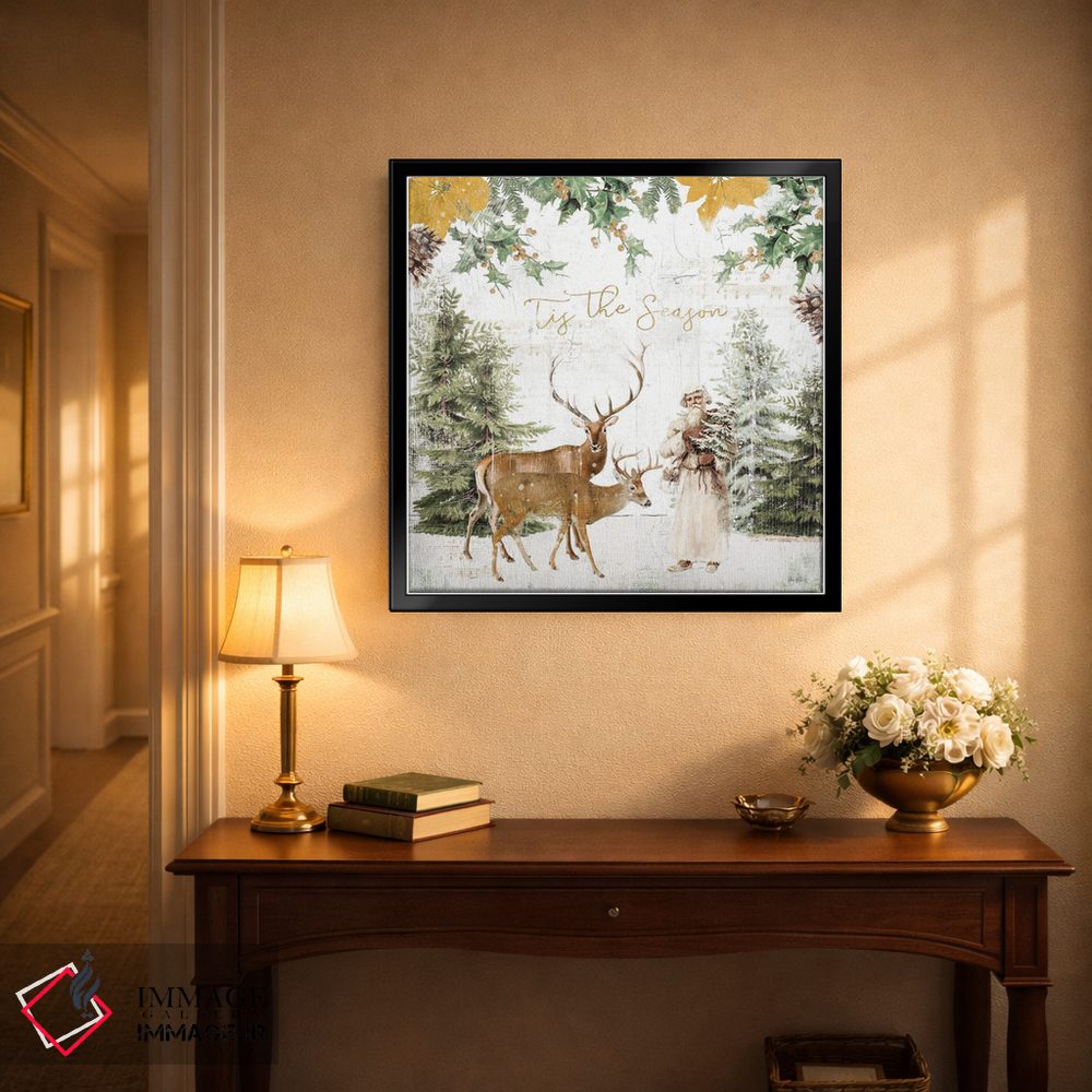 تابلو دکوراتیو تعطیلات جنگلی II طلایی اثر کیتی پرتیه - D4B