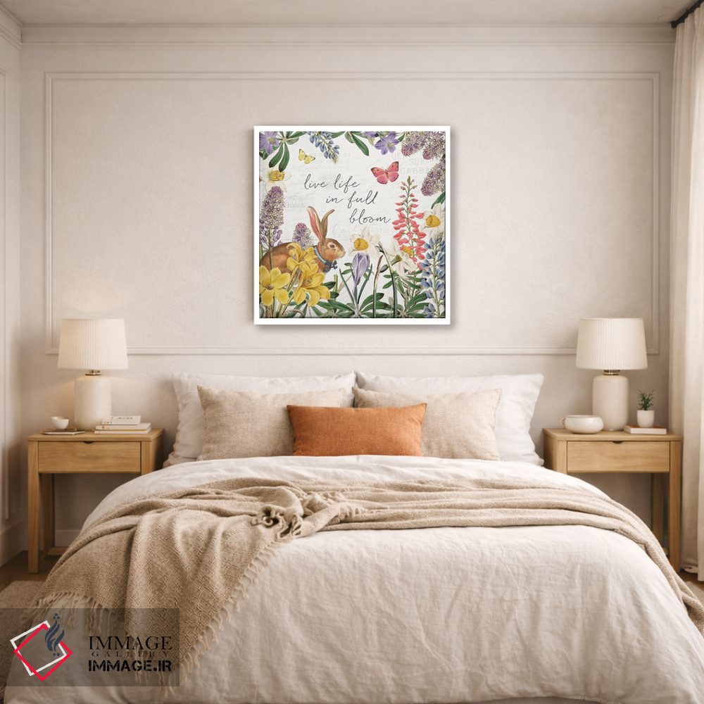 تابلو دکوراتیو باغ عید پاک II با پاپیون اثر کیتی پرتیه - D3W