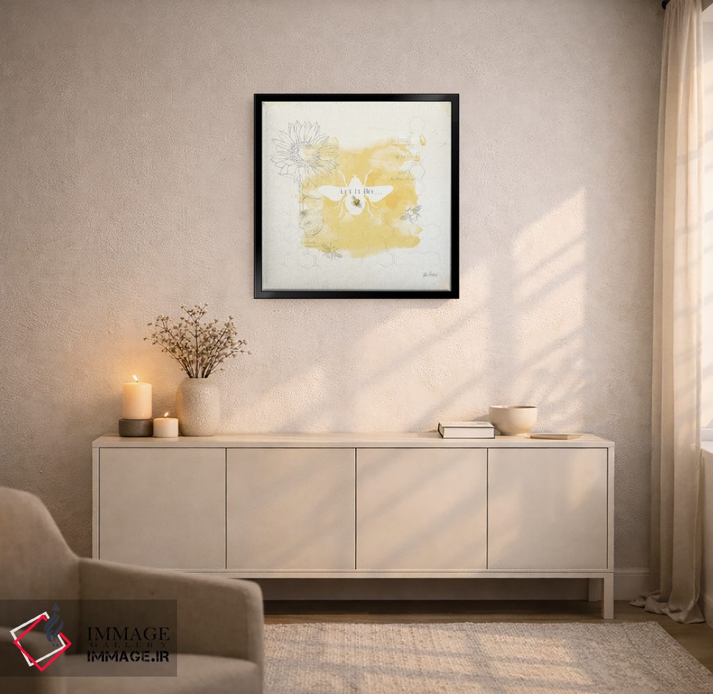 تابلو مینیمال زنبور و زنبور VII اثر کیتی پرتیه - D6B