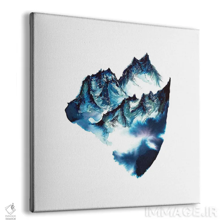 تابلو دکوراتیو کوه های آبرنگی اثر کارلی پرولد - نمای پرسپکتیو محصول