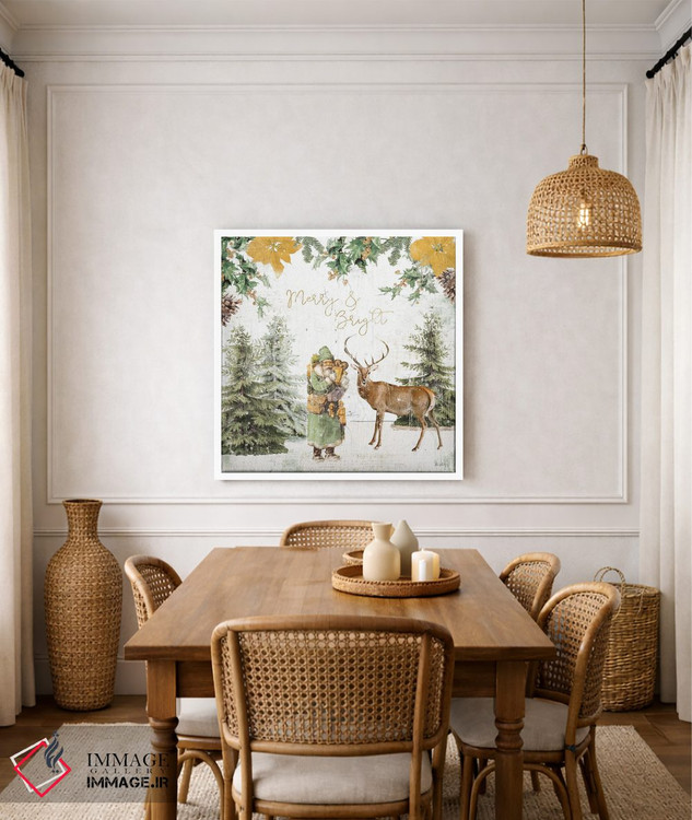 تابلو دکوراتیو تعطیلات جنگلی III طلایی اثر کیتی پرتیه - D6W