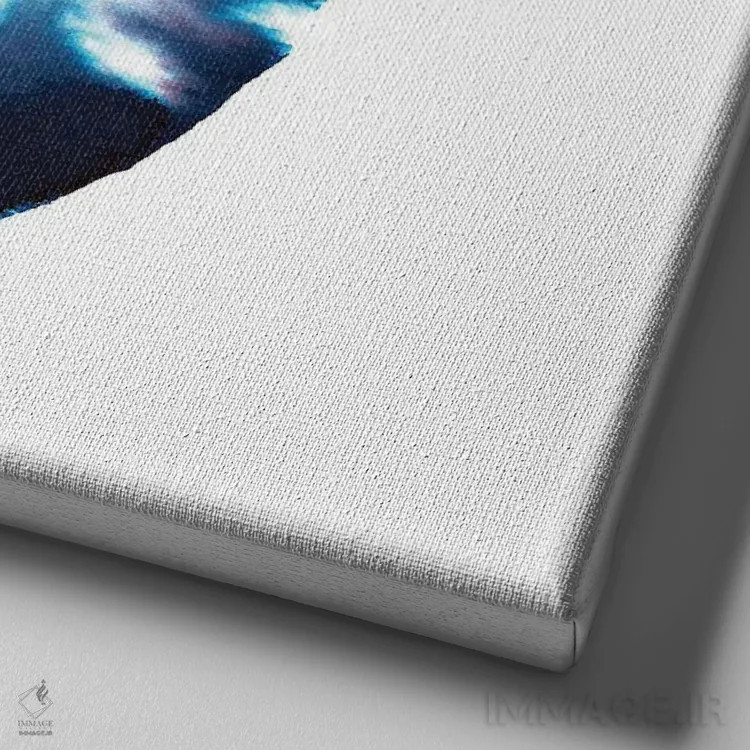 تابلو دکوراتیو کوه های آبرنگی اثر کارلی پرولد - نمای نزدیک بافت بوم