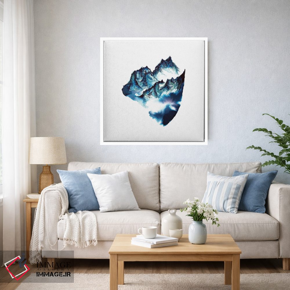 تابلو دکوراتیو کوه های آبرنگی اثر کارلی پرولد - D2W