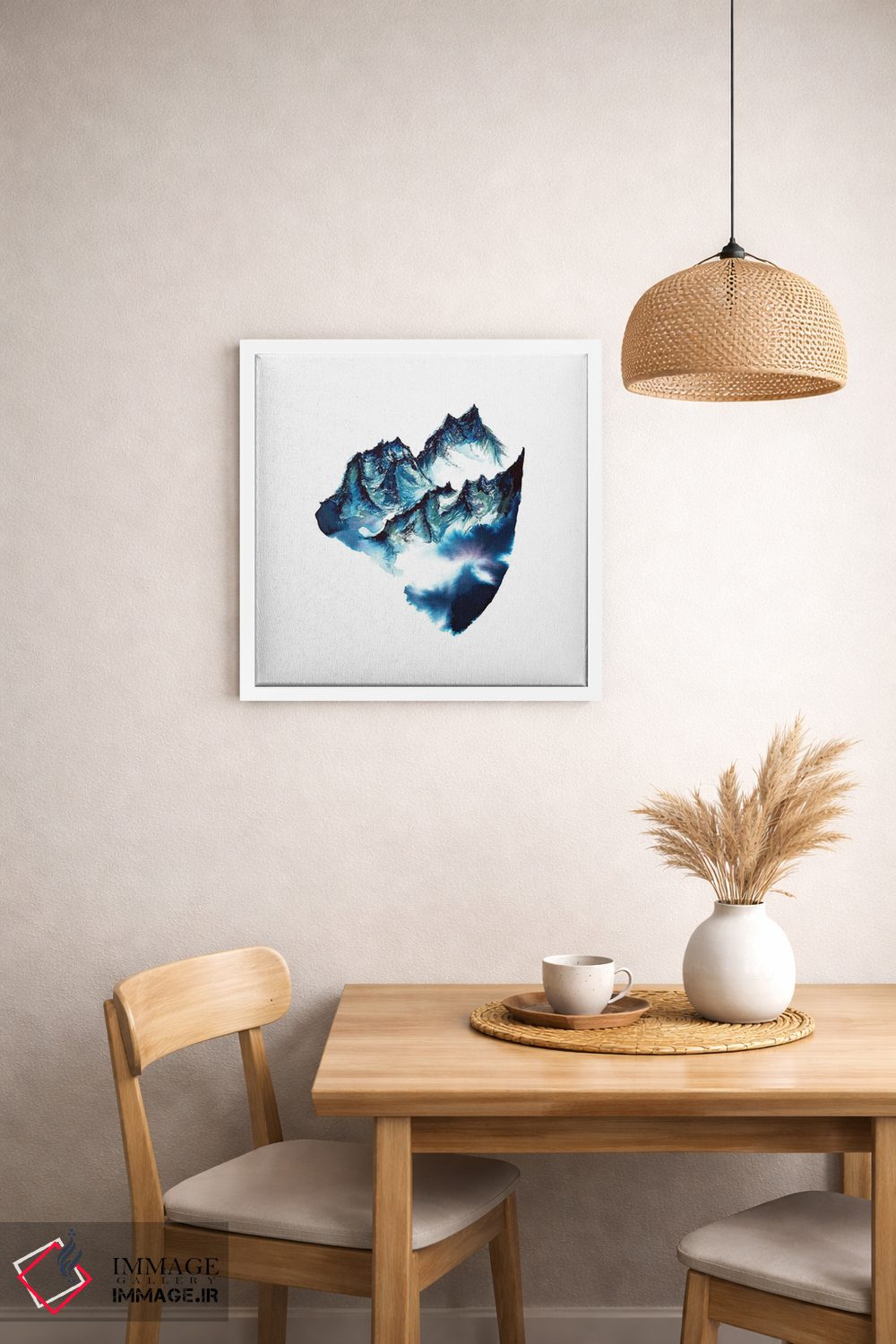 تابلو دکوراتیو کوه های آبرنگی اثر کارلی پرولد - D1W