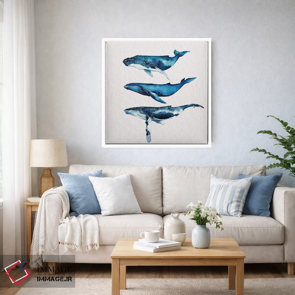 تابلو دکوراتیو مجموعه نهنگ گوژپشت اثر کارلی پرولد - D2W