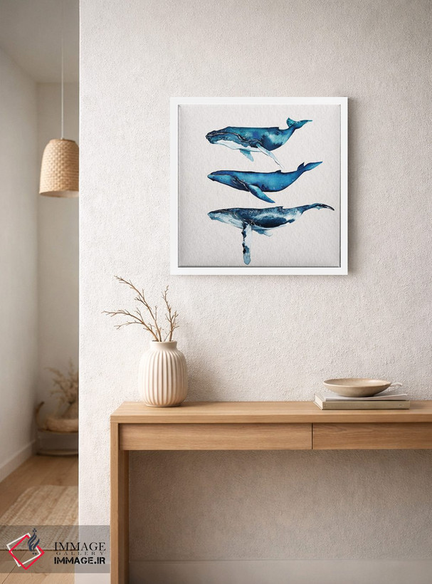 تابلو دکوراتیو مجموعه نهنگ گوژپشت اثر کارلی پرولد - D3W
