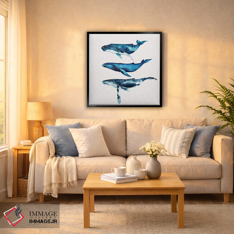 تابلو دکوراتیو مجموعه نهنگ گوژپشت اثر کارلی پرولد - D6B