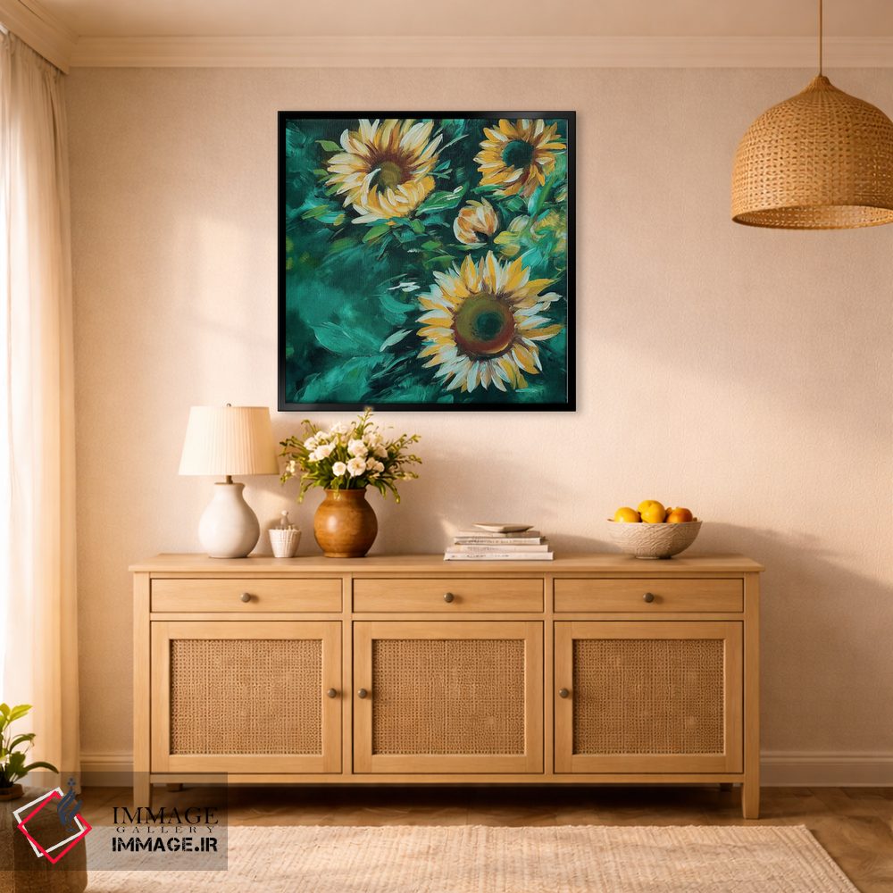 تابلو دکوراتیو آفتابگردان ها اثر کارلی پرولد - D2B