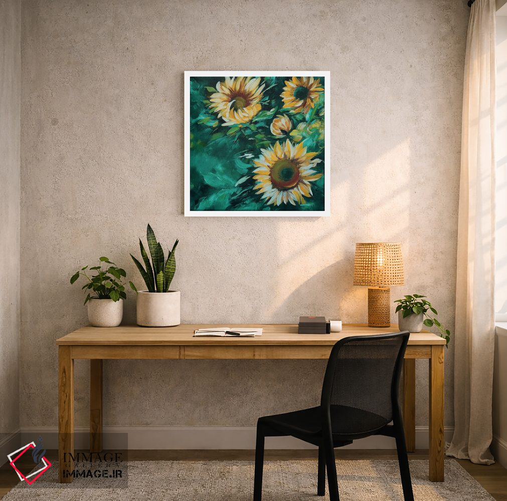 تابلو دکوراتیو آفتابگردان ها اثر کارلی پرولد - D5W