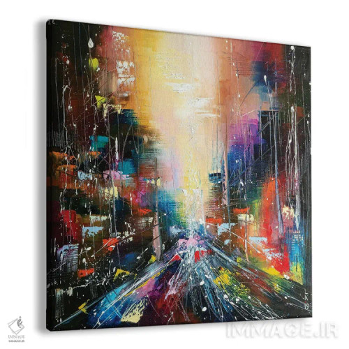 تابلو انتزاعی جاده ای به سوی نور اثر کوپتسووا آرت - نمای پرسپکتیو محصول