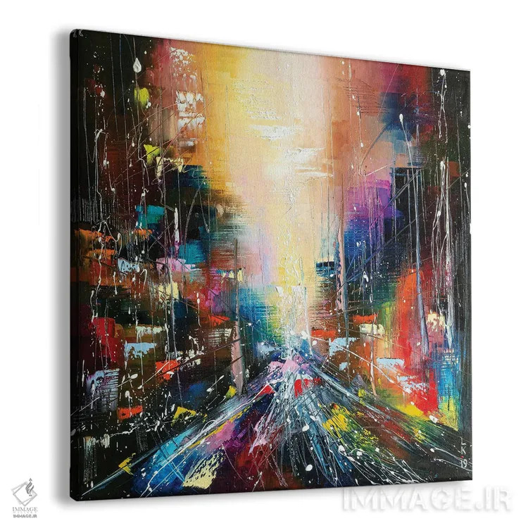 تابلو انتزاعی جاده ای به سوی نور اثر کوپتسووا آرت - نمای پرسپکتیو محصول