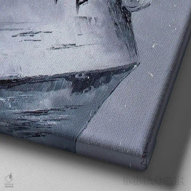 تابلو دکوراتیو اخبار برای سگ اثر کوپتسووا آرت - نمای نزدیک بافت بوم