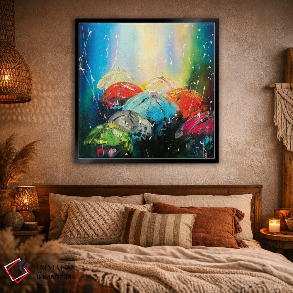تابلو انتزاعی بارش باران اثر کوپتسووا آرت - D1B