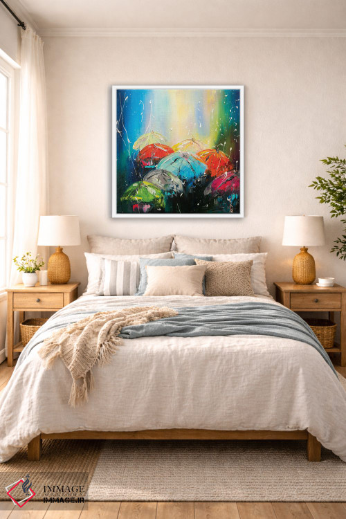 تابلو انتزاعی بارش باران اثر کوپتسووا آرت - D5W