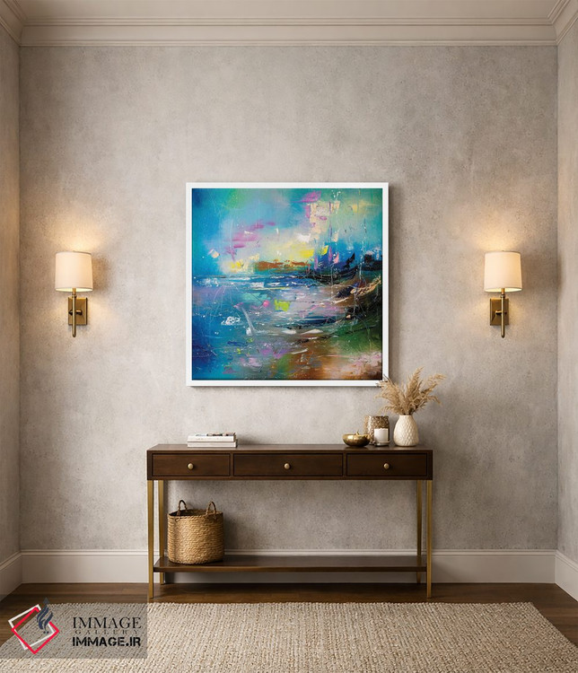 تابلو انتزاعی ساحل رازآلود اثر کوپتسووا آرت - D2W