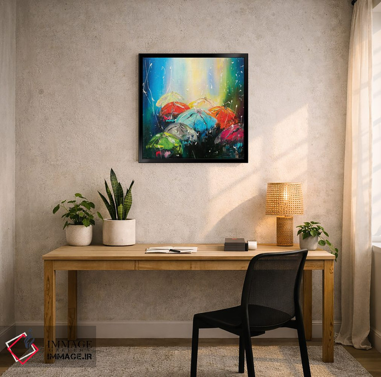 تابلو انتزاعی بارش باران اثر کوپتسووا آرت - D6B