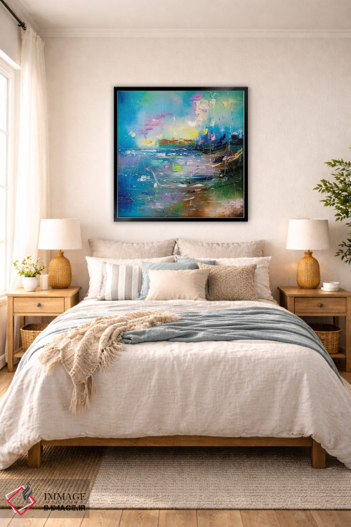 تابلو انتزاعی ساحل رازآلود اثر کوپتسووا آرت - D6B