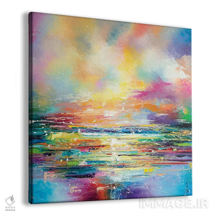 تابلو انتزاعی جادوی غروب دریا اثر کوپتسووا آرت - نمای پرسپکتیو محصول