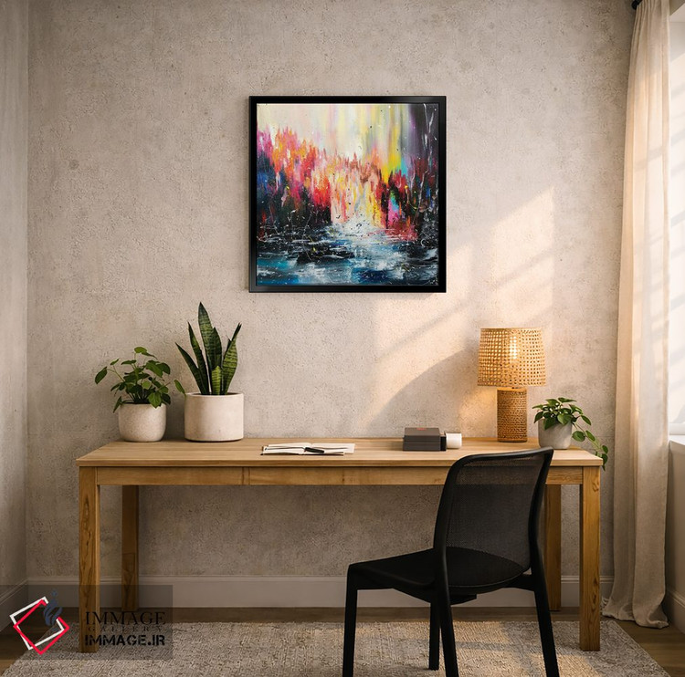 تابلو انتزاعی صخره قرمز اثر کوپتسووا آرت - D5B