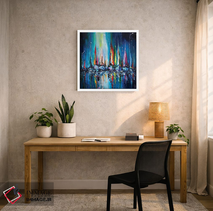 تابلو دکوراتیو قایق های بادبانی در بندر اثر کوپتسووا آرت - D4W