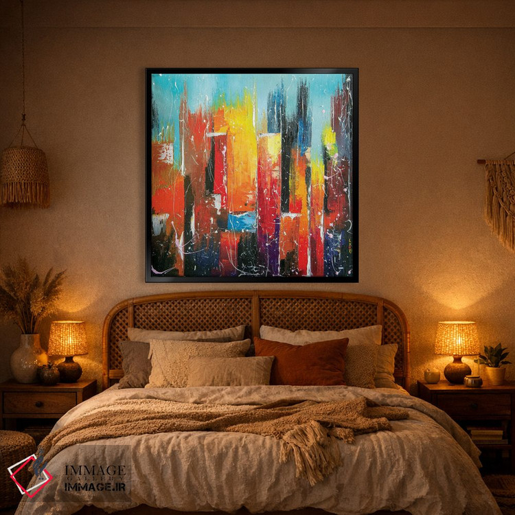 تابلو انتزاعی مرکز شهر آفتابی اثر کوپتسووا آرت - D1B