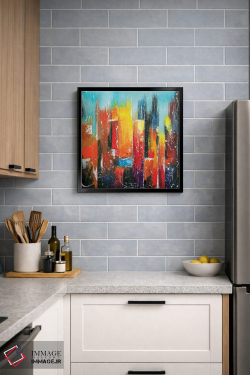 تابلو انتزاعی مرکز شهر آفتابی اثر کوپتسووا آرت - D4B