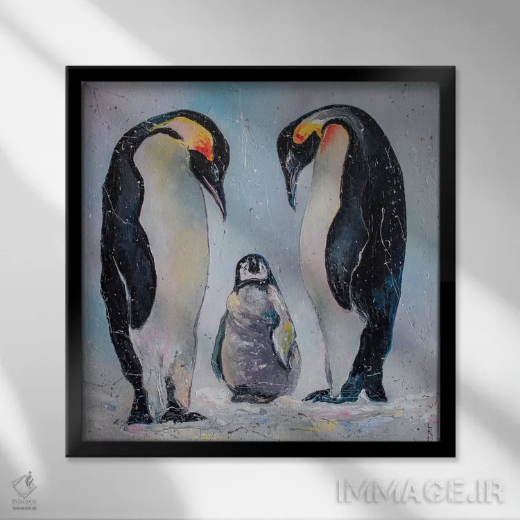 تابلو دکوراتیو لحظه آموزشی اثر کوپتسووا آرت - نمای قابدار مشکی